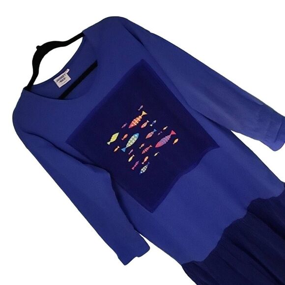 JOHNNY WAS gorgeous royal blue dress - Picture 2 of 13